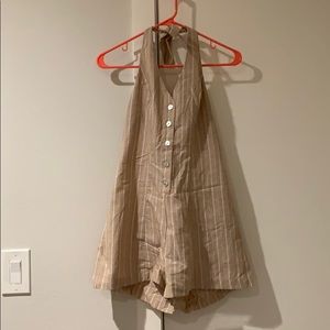 Backless Halter Romper